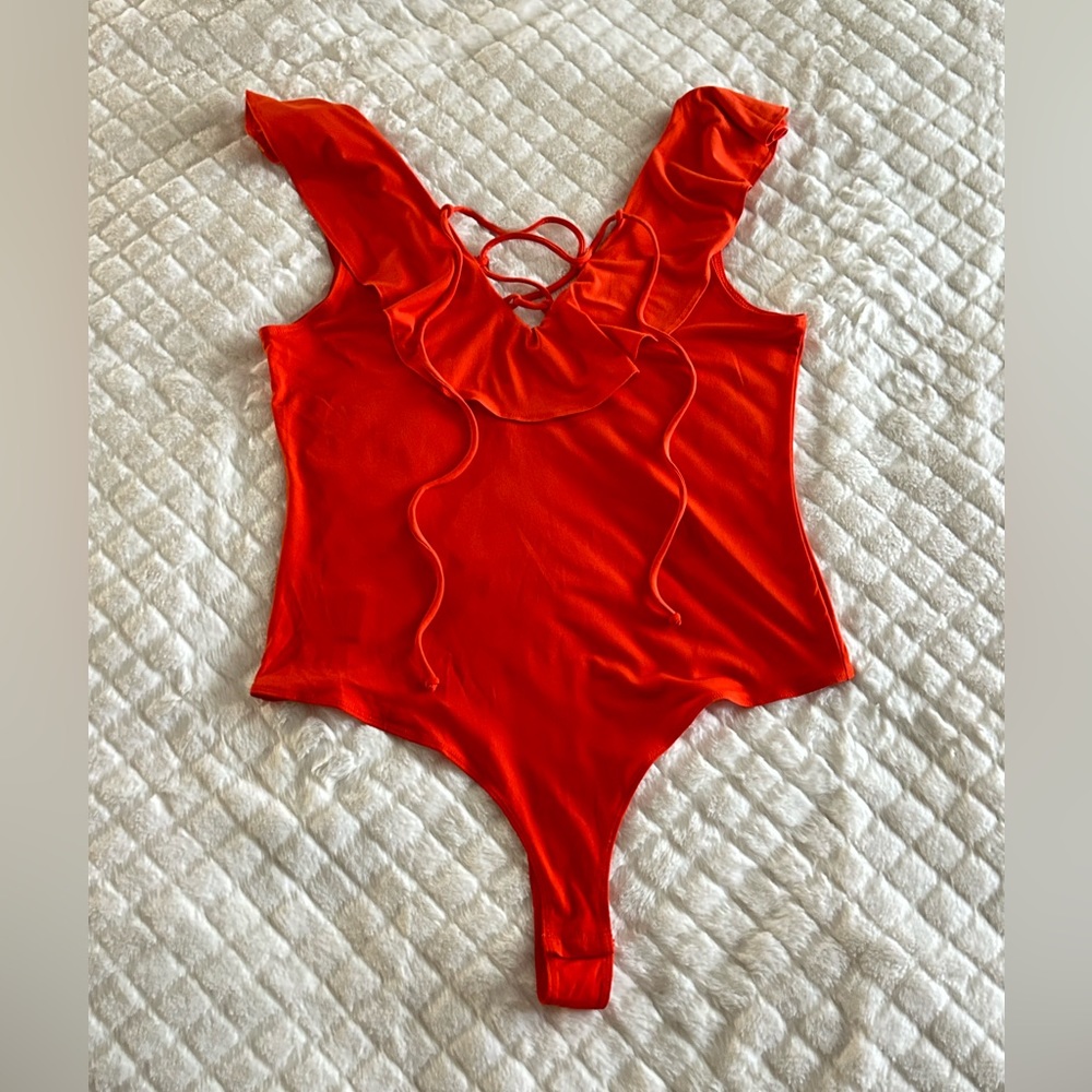 BCBGeneration Orange Bodysuit - Picture 11 of 11